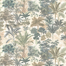 Обои зелёно-коричневые Kerama Marazzi REFLECTION KM6205