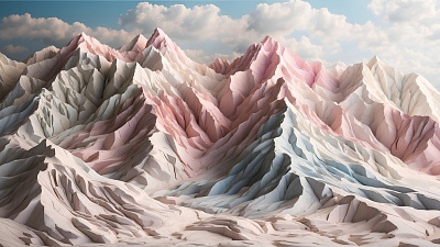 Панно AG-DMT-005, ЗD Mountains, Design Studio 3D