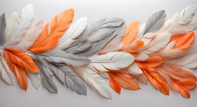 Панно AG-FT-014, Feathers, Design Studio 3D